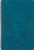 Agenda à spirale Primrose - 1 semaine sur 2 pages - 17 x 24,5 cm - vert canard - Oberthur