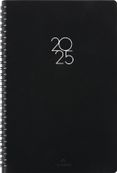 Agenda à spirale Portland - 1 semaine sur 2 pages - 22 x 28 cm - gris - Oberthur