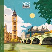 Calendrier mensuel 30x30 cm - 16 mois - Villes