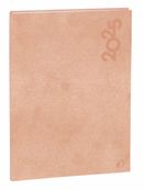 Quo Vadis Gaia - Agenda - 2025 - semainier - reliure piquée - mini - 100 x 150 mm - portrait - papier blanc - couleur unique - couverture rose - papier cartonné