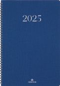 Agenda spiralé Galway - 1 semaine sur 2 pages - 19 x 24,5 cm - bleu marine - Oberthur