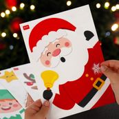 Set de 70 autocollants électrostatiques pour fenêtre santa claus