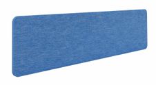 Écran de séparation acoustique pour bureau (sans support de fixation) - L180 x h40 cm - bleu denim
