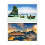 Sous-main Paysages - 59,5 x 36,2 cm - Assortis - Viquel