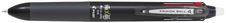 Frixion Ball 4 Couleurs - Roller encre gel effaçable - corps noir - pointe fine
