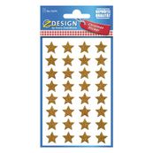 Avery - 32 stickers en sachet - 160x83x1 -  étoiles dorées à paillettes