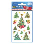 Avery - 30 stickers en sachet - 160x83x1 - sapins et cadeaux