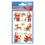 Avery - 15 stickers en sachet - 160x83x1 - père noël et les animaux