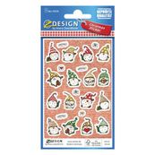 Avery - 23 stickers en sachet - 160x83x1 -  lutins de noël
