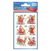 Avery - 12 stickers en sachet - 160x83x1 -  père noël traditionnel