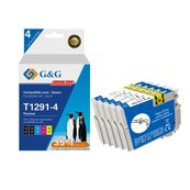 Cartouche compatible Epson T1295 Pomme - Pack de 4 - noir, cyan, magenta, jaune - G&G