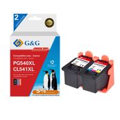 Cartouche compatible Canon PG-540XL/CL-541XL - Pack de 4 - noir, cyan, magenta, jaune - G&G