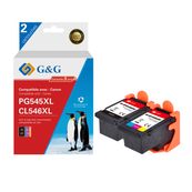 Cartouche compatible Canon PG-545XL/CL-546XL - Pack de 4 - noir, cyan, magenta, jaune - G&G