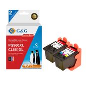 Cartouche compatible Canon PG-560XL/CL-561XL - Pack de 2 - noir, cyan, magenta, jaune - G&G