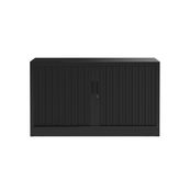 Réhausse pour armoire à rideaux metalliques -  L120 x H43 x P43cm - corps noir/rideau noir