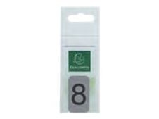 Exacompta - Plaque adhésive chiffre 1 - 25 x 44 mm - aluminium brossé