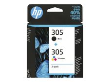 HP 305 - Pack de 2 - noir et 3 couleurs - cartouche d'encre originale (6ZD17AE)
