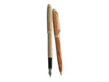 Enzo Varini Taormina XL Gioiello - Parure de stylo à bille et stylo plume - rose et orange