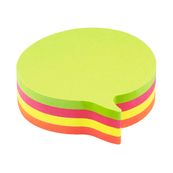 Global Notes - Notes adhésives - 200 feuilles - En forme de bulle - 70 x 70 mm - couleurs assorties