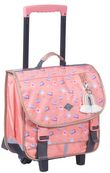Cartable à roulettes KIP Polaroid - 38 cm - 2 compartiments - orange corail - Kid'Abord