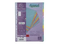 Exacompta Aquarel - Intercalaire 12 positions - A4 - couleurs pastels assorties