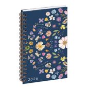 Agenda de poche Chemin des Marettes spiralé recyclé - 1 semaine sur 2 pages - 9 x 16 cm - bleu - Exacompta