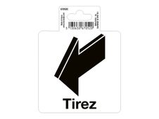 Exacompta - Pictogramme adhésif "tirez" - 100 x 100 mm