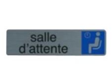 Exacompta - Pictogramme - Salle d'attente - 44 x 165 mm - aluminium brossé