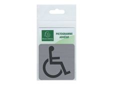 Exacompta - Pictogramme - Handicapés - 75 x 75 mm - aluminium brossé