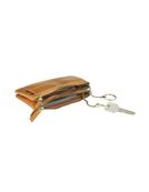 Porte-monnaie double cuir avec pochette cartes Savannah - cognac - label M