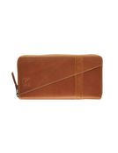 Portefeuille Florence 6 compartiments - cognac - label M