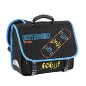 Cartable Skate 38 cm - 2 compartiments - noir - Viquel
