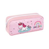 Trousse rectangulaire Unicorn - 1 compartiment - rose - Viquel