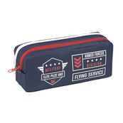 Trousse rectangulaire Air Company - 2 compartiments - bleu - Viquel