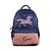 Sac à dos Cybel - 2 compartiments - bleu/velours - Bagtrotter