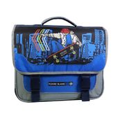 Cartable Poivre Blanc skate 38 cm - 2 compartiments - bleu - Bagtrotter