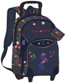Sac à dos à roulettes Stalla Bianca Polka - 2 compartiments - violet - Kid'Abord