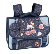 Cartable Chipie Dots - 3 compartiments - 41 cm - bleu - Hamelin