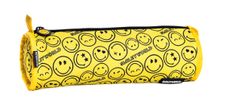 Trousse ronde réversible Smiley Chill out - 1 compartiment - noir/jaune - Hamelin