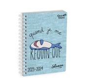 Agenda à spirale Shaman - 1 jour par page - 12 x 17 cm - requin - Quo Vadis