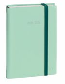 Agenda à élastique Silk - 1 jour par page - 12 x 17 cm - vert d'eau - Quo Vadis