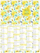 Calendrier Tivoli - 6 mois par face - 21 x 27 cm - Oberthur
