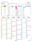 Calendrier Bullet - 6 mois par face - 32 x 42 cm - Oberthur