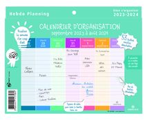 Calendrier Hebdo Planning - 53 feuillets - 18 x 23 cm - Oberthur