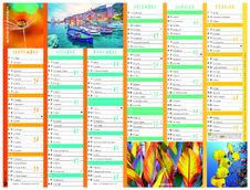 Calendrier Color Story - 7 mois par face - 32 x 42 cm - Oberthur