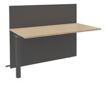 Banque d'accueil Module suivant haut OLA - L80 x H112 x P82,5 cm - structure carbone, plateau chêne clair