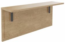 Tablette pour banque d'accueil OLA - réglable en hauteur - L100 x P30 cm - equerre carbone (A positionner sur module haut ou retour direct haut) - chêne clair