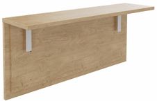 Tablette pour banque d'accueil OLA - réglable en hauteur - L100 x P30 cm - equerre blanche (A positionner sur module haut ou retour direct haut) - chêne clair