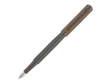 Oberthur Tandem - Stylo plume - bois de noyer/gris mat