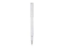 Oberthur Miraflores - Stylo plume - chromé motif floral